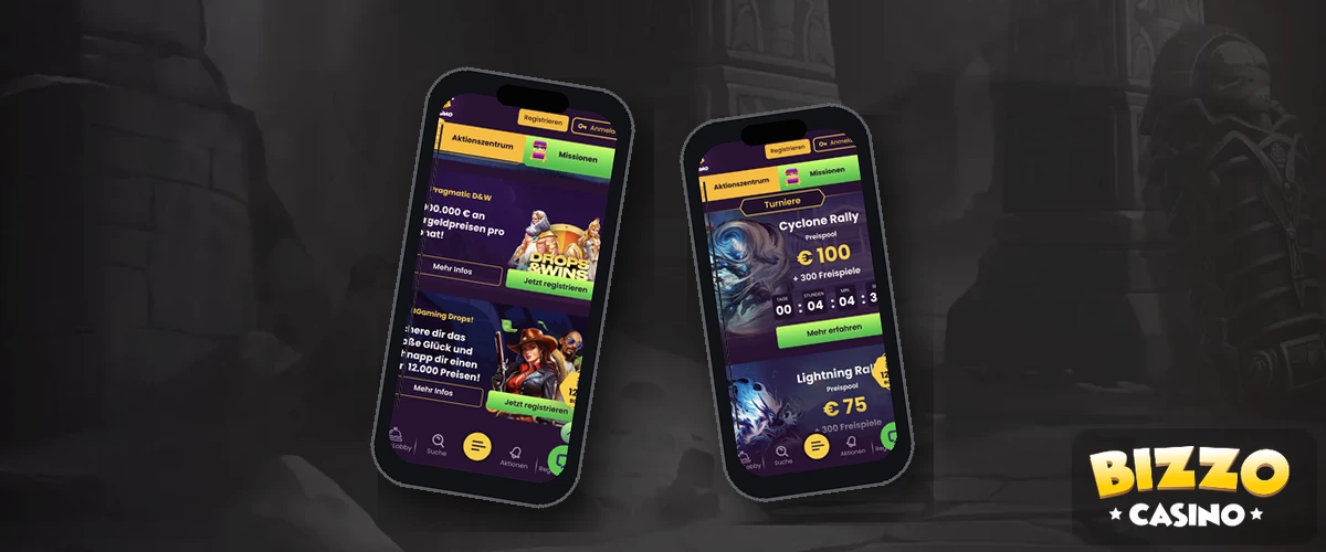 Update der Bizzo Casino App