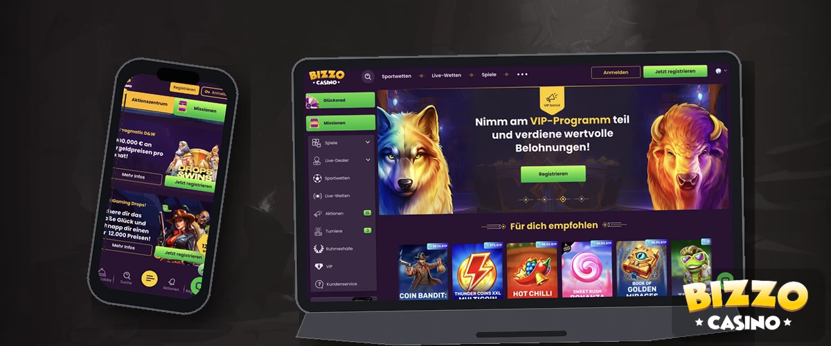 Casino-Spiele bei Bizzo Casino