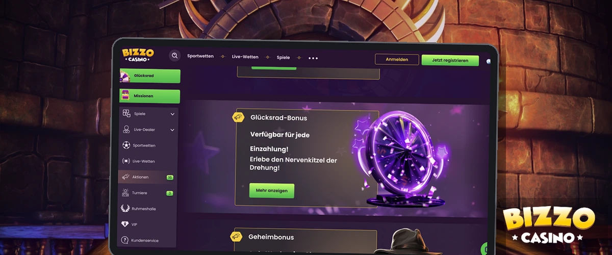 Live-Spiele bei Bizzo Casino starten